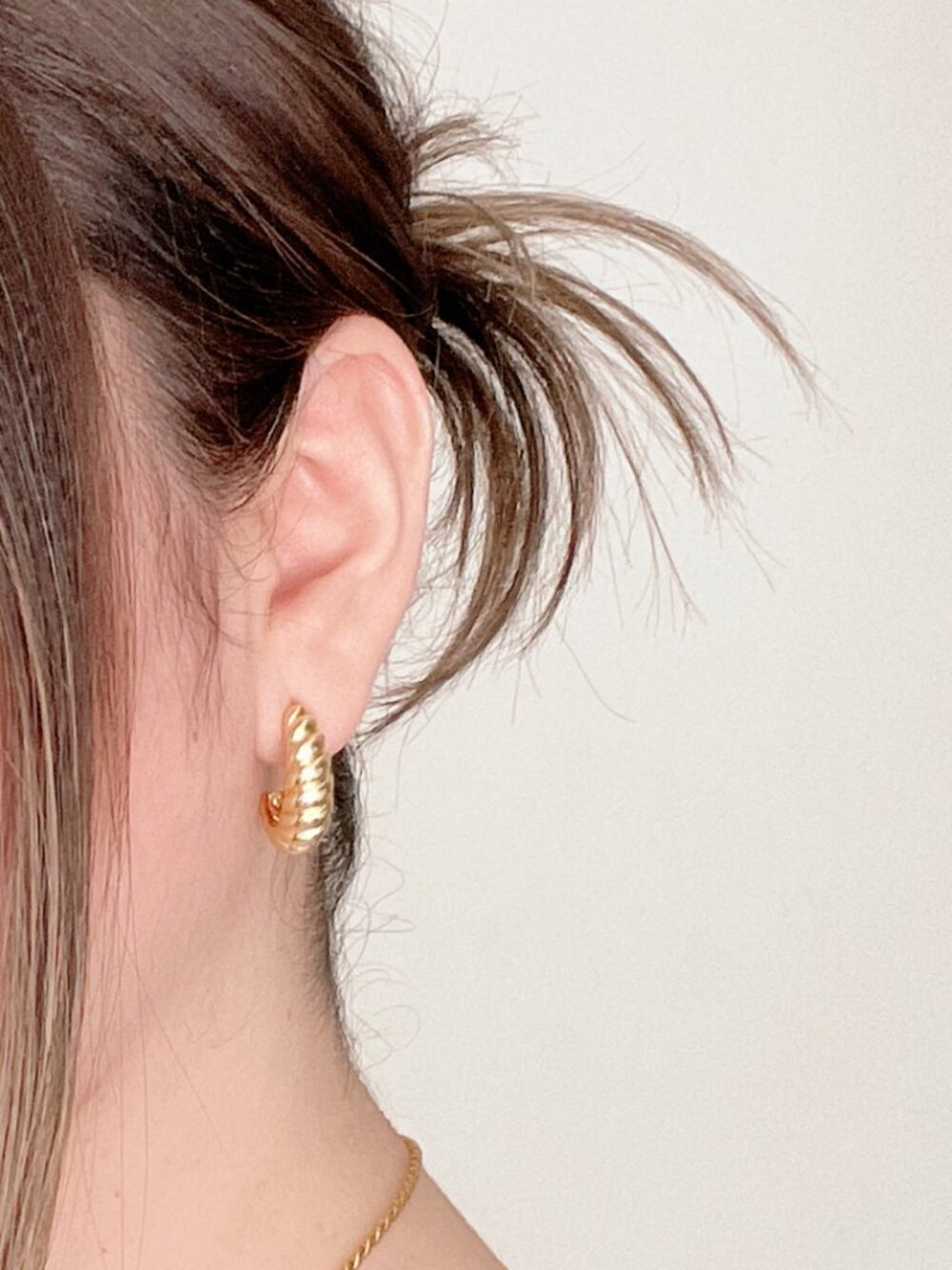 Aouri Medium Croissant Earrings | 18K Gold Plated | New